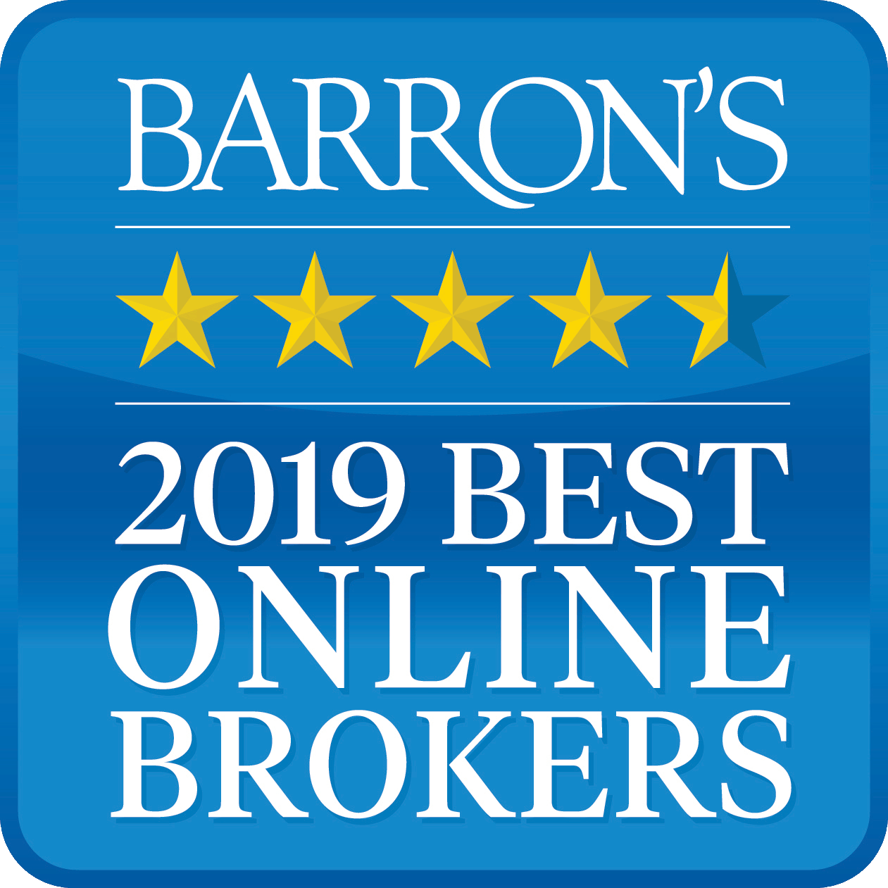 Interactive Brokers was Rated #1 - Best Online Broker - 2019 by Barron's